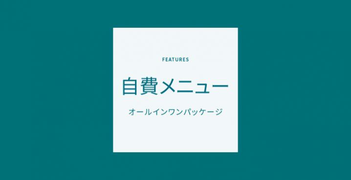 自費メニュー
